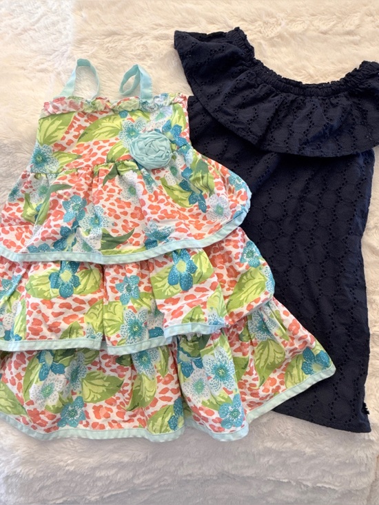 Nautica Other - Summer Dress Lot Sz 2T 3T Nautica Penelope Mack Blue Eyelet Floral Layered DWW